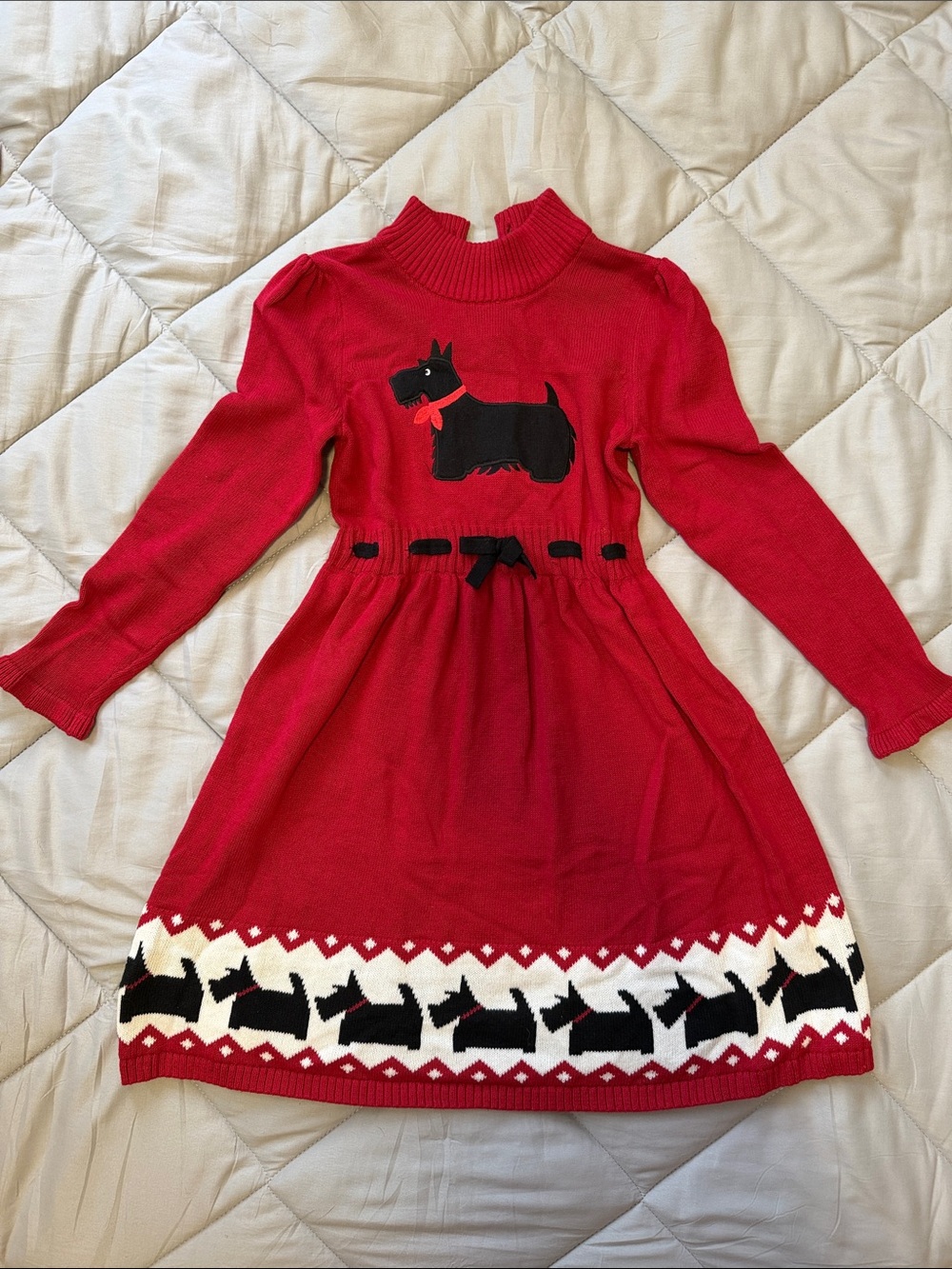 Gymboree Red Scottie Dog Knit Dress